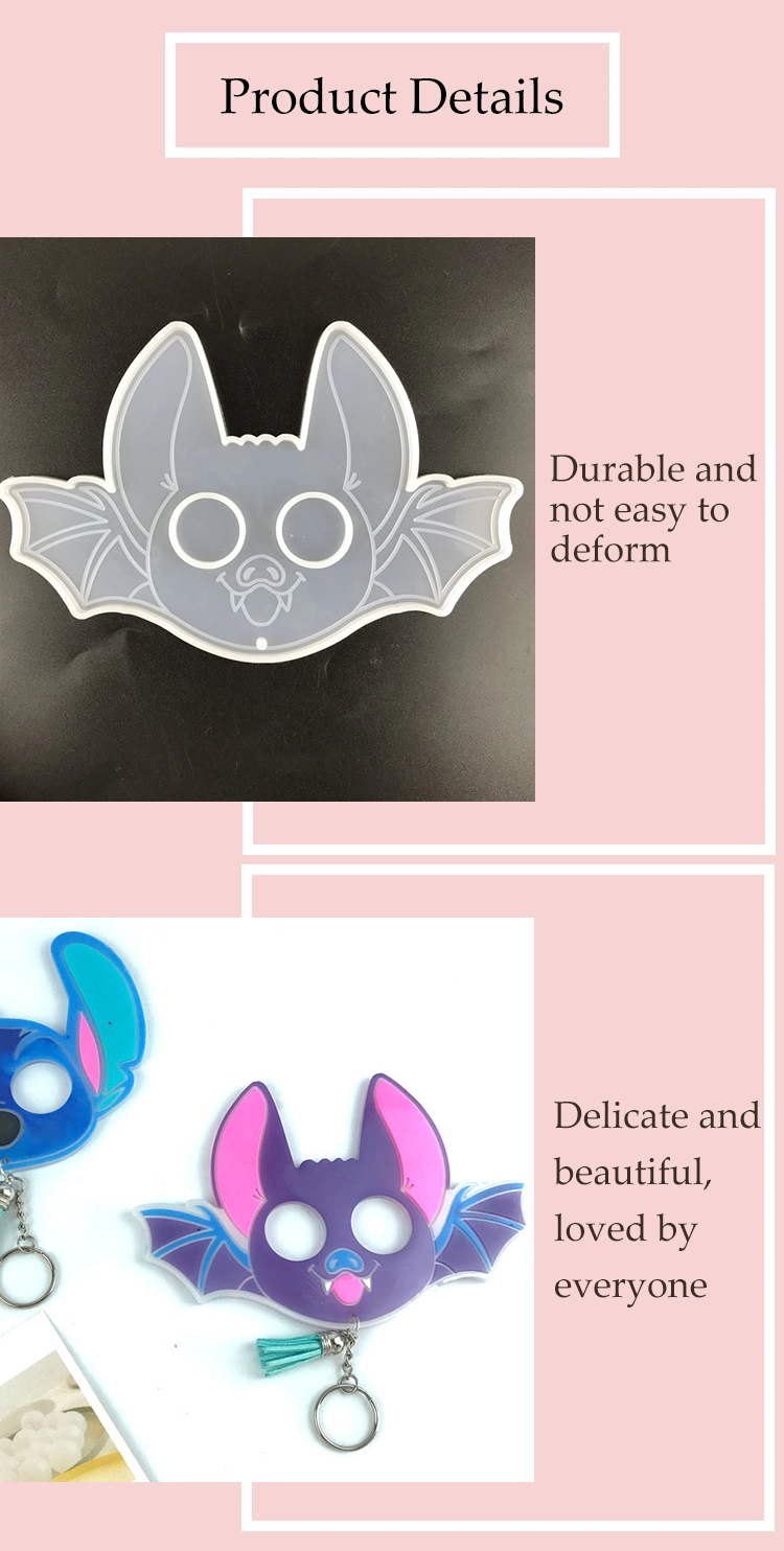 Fast Delivery Stitch Self Defense Rabbit Self Keychain Safety Silicone Mold DIY Resin Craft Resin Tool Accessories