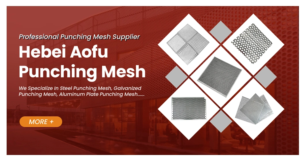 Aofu Wiremesh Hole Punching Mesh Sheet Suppliers Zinc Coated Perforated Steel Plate China 1mm 1.25mm 1.5mm Center Distance Aluminum Perforated Metal Partition