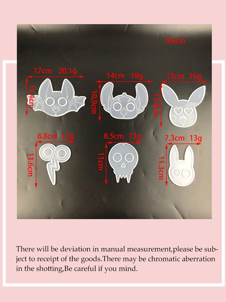 Fast Delivery Stitch Self Defense Rabbit Self Keychain Safety Silicone Mold DIY Resin Craft Resin Tool Accessories