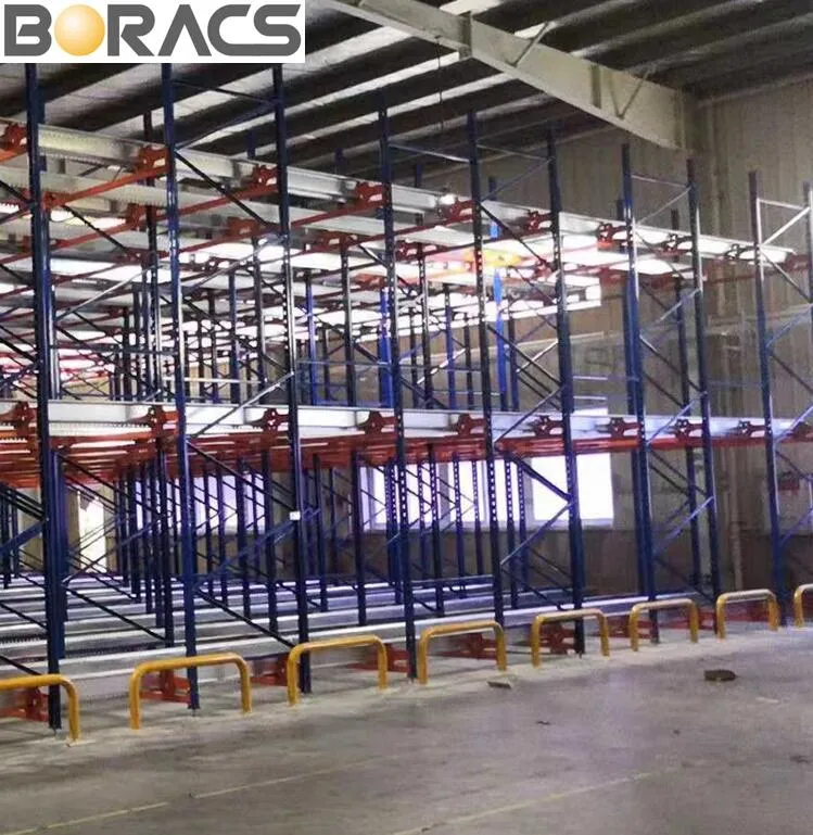 Adjustable Heavy Duty Steel Warehouse Shuttle Radio Flow Pallet Racking--Max 45m High