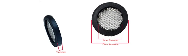 Wire Mesh Hose Rubber Washer Filter Strainer Cap Screen for Shower Faucets