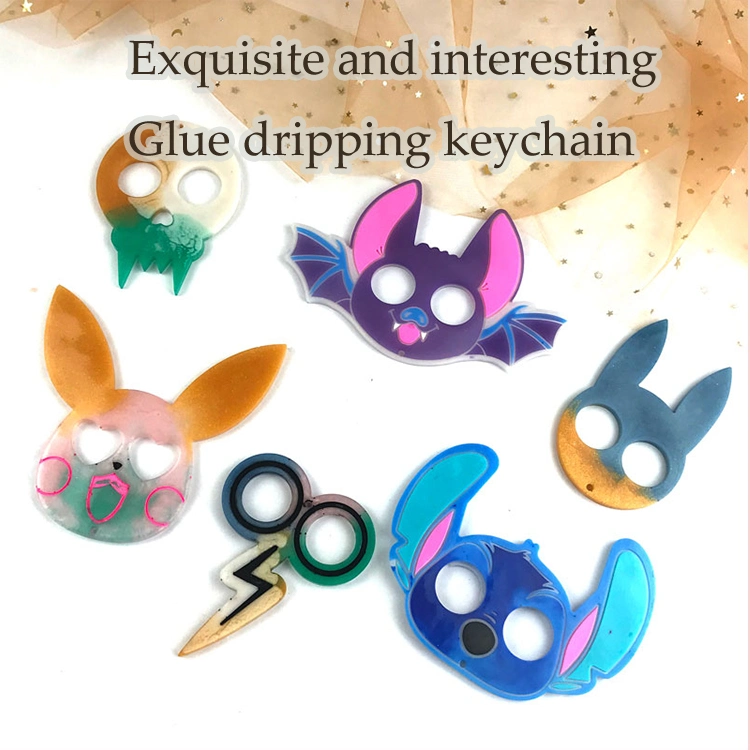 Fast Delivery Stitch Self Defense Rabbit Self Keychain Safety Silicone Mold DIY Resin Craft Resin Tool Accessories