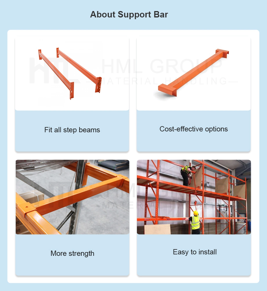 Heavy Duty Warehouse Pallet Support Bar on Racking