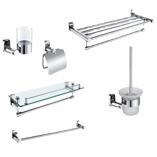 Hot Chinese Products Wholesale Bathroom Accessories Set Bathroom Towel Rack Chrome Accessory 6400 Series